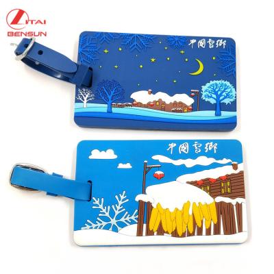 China Promotional Gift Existent Mold New Design Fashion Custom Soft PVC Travel Luggage Tag for sale