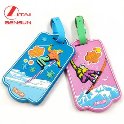 China High Quality Europe Standard Size Luggage Moving Bags Rubber Tag With Engraving for sale