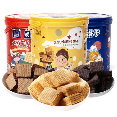 China Hot Selling Low-sodium Good Quality 300g Barreled Biscuits Wafer Biscuit Wholesale Supplier for sale