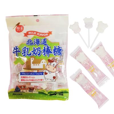 China OEM/ODM 68g Natural Kids Snacks Candy and Sweets Doces Dulces Caramelos Individually Packaged Milk Lollipop Hard Candy Candies for sale