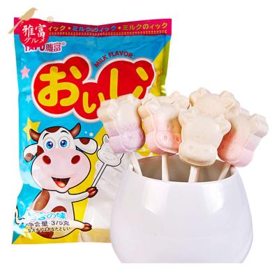 China OEM/ODM 370g Normal Wholesale Cow Doces Caramelos Form Milk Powder Soft Pressed Milk Tablets Hard Candy Lollipop Candy for sale