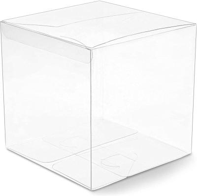 China Recycled Materials Plastic Box PET Square Box Transparent Gift Box For Christmas for sale