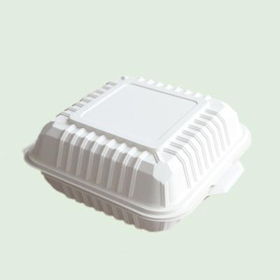 China Disposable Cornstarch Biodegradable Plastic 8 Inch Large Dinner Pack Disposable Food Container For Sale for sale