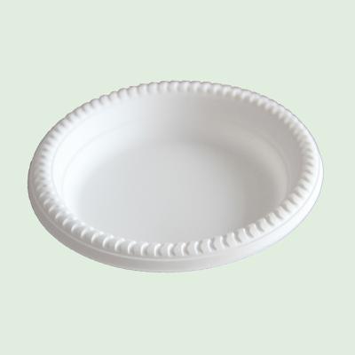 China Home.Restaurant.Bar.Hotel.Wedding Disposable Disposable 6 Inch Cornstarch Round Dish Biodegradable Environmental Dishes Dish for sale