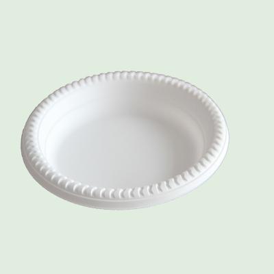 China Home.Restaurant.Bar.Hotel.Wedding Environmental Tableware Disposable 7 Inch Cornstarch Round Dish Biodegradable for sale