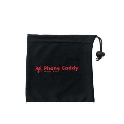 China Custom Colored Silk Eco-friendly Logo Microfiber Drawstring Golf Bag Eco-Friendly Pouch With Low Price for sale