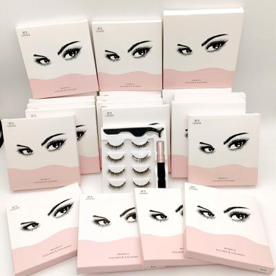 China Custom Mink Eyelashes Magetic Lash Book Full Fur Feather Band Eyelash Packaging Half Eyelashes for sale