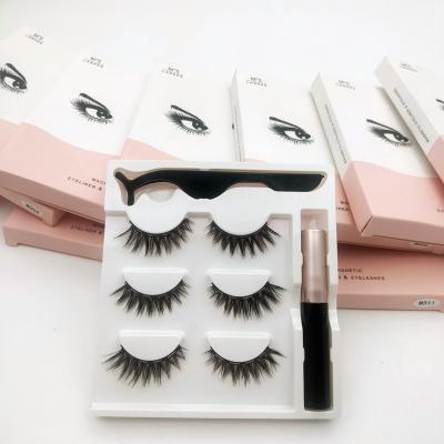 China Natural Natural Magnetic Eye Lashes Magnetic Private Label 3d Eyelashes Magnetic Eyelashes 5 Magnets Wholesale for sale