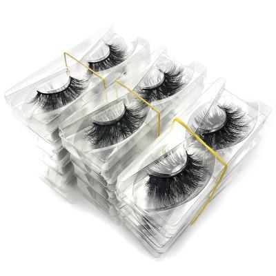 China 25m Long Natural Faux Mink Lashes Bulk Sellers Wholesale Mink Fluffy Lashes With Packing for sale