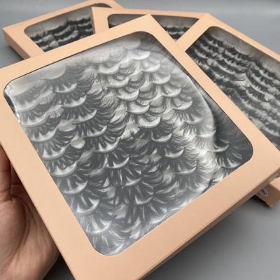 China Wholesalelashes 20 pairs faux mink eyelash thick volume set 3d eyelashes silk with popular rose gold eyelash packaging for sale