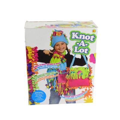 China Polyester Kids No Sew Kit Scarf DIY Art And Craft Toy Educational Set Knotting Loom To Make Your Own Handmade Soft Fabric Easy Learn for sale