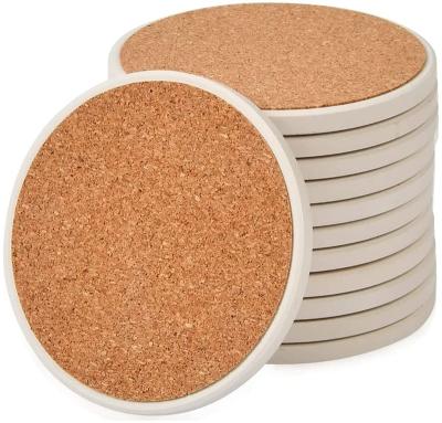 China Sustainable DIY Ceramic Coaster White Round Unglazed Ceramic Coaster for sale