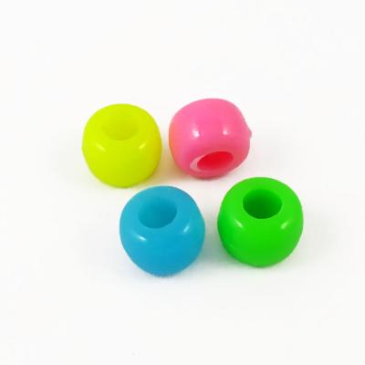 China Wholesale Acrylic Mixed 8 Colors Acrylic Spacer Loose Plastic Big Hole Round Beads for sale