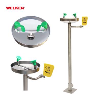 China hot sale 304 stainless steel pedestal mount emergency eye face wash for factories for sale