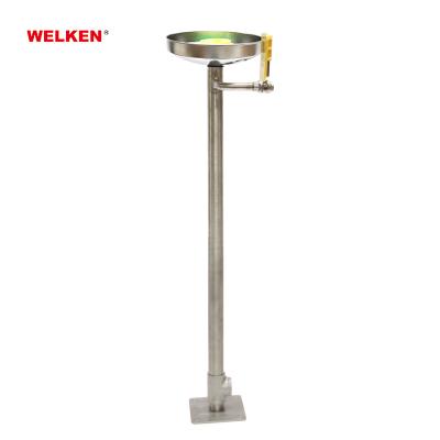 China High Quality 304 Stainless Steel Pedestal Mount Emergency Eye Face Wash With ABS Spout for sale