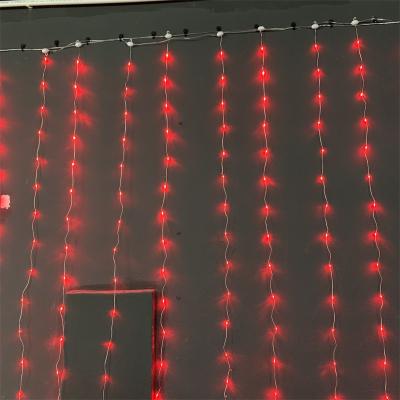 China Led Curtain Light Customized 3X3m RGB Christmas Holiday Light Warm White Curtain Led String Lights With Remote for sale