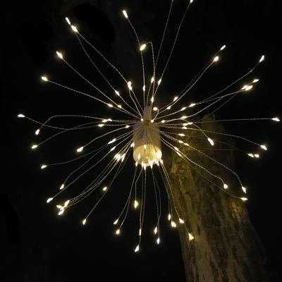 China Indoor/Outdoor Firework Lights LED String Lights, 8 Modes Dimmable Fairy Lights with Hanging Remote Control and Battery Operated for sale