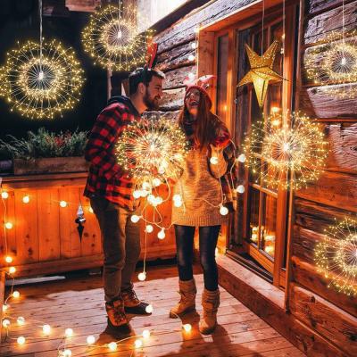 China Outdoor 150led LED Remote Control Copper Wire Hanging Fairy Starburst Christmas Decoration String Light for sale