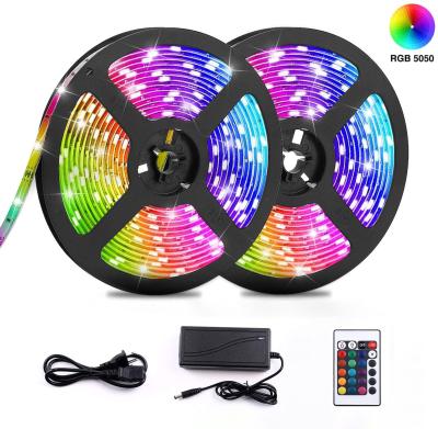 China Hot Product Waterproof 5M Indoor Outdoor 270L 5050 Smd Color Changing RGB Remote Control Waterproof Led Strip Lights for sale