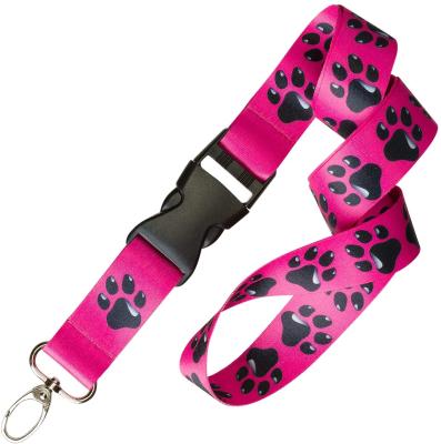 China Wholesale Nylon OEM Embroidered Lanyard OEM Fabric Lanyard China Lanyard With Secure Buckle for sale