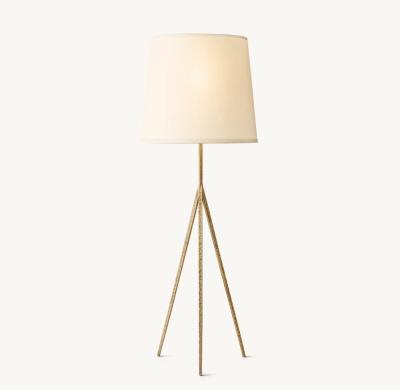 China Cotton Linen Conical Drum Shade Moderne Contemporary vloerlampen Sculpturale overkoepelende vloerlamp Te koop