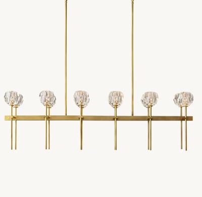 Cina Dispositivo a misura 110-240V Boule Cristal Double Linear Chandelier 60' in vendita