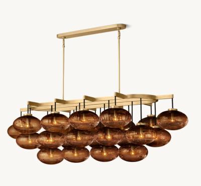 China 72'' Industrial Style Antique Brass Ceiling Chandelier 110V-240V for sale