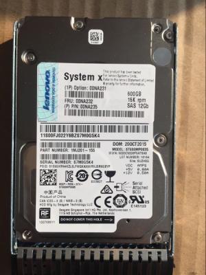 China 00NA231 00NA232 600GB 15K 2.5 12GB X3650 M5 X6 Server HDD for sale