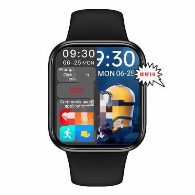 China Custom MP3 Playback Wallpaper Waterproof Series 6 Reloj BT Call HW16 Smart Watch Heart Rate Monitor For Men Women for sale