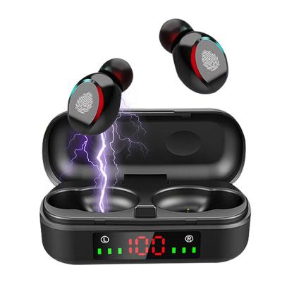 China Perfect Noise TWS BT Earphones With V8 Wireless Stereo Earphone LCD Digital Display Power Bank Earbuds Touch Control Headset for sale