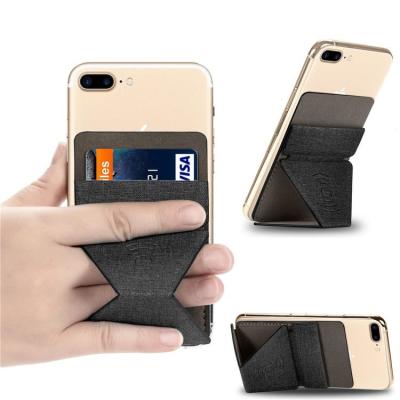 China Anti-fall Card Holder for Back of Phone Expandable Stick on Wallet Pocket Credit Card ID Case for Smart Phone for sale