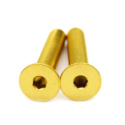 China 2021 texture high strength and light texture head alloy titanium screw countersunk high quality titanium screw for sale