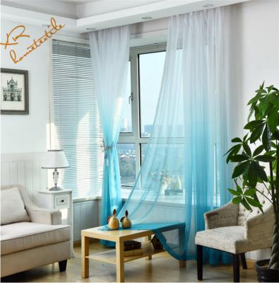 China European Style Voile Fabric Printing Tulle Curtain With 2018 New Design Voile Fabric Curtain for sale