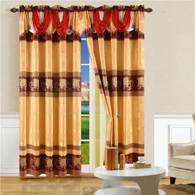 China Elegant Blackout Jacquard Window Curtain With Elegant Drapery Ready Made for sale