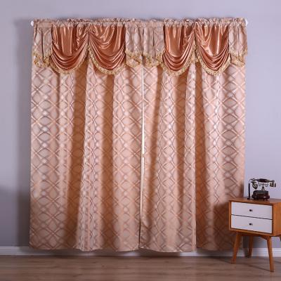 China Luxury Blackout Jacquard Fabric Drapery Curtain Two Layers for sale