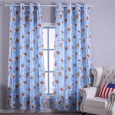 China Blackout luxury window patterns blue curtain for living room for sale