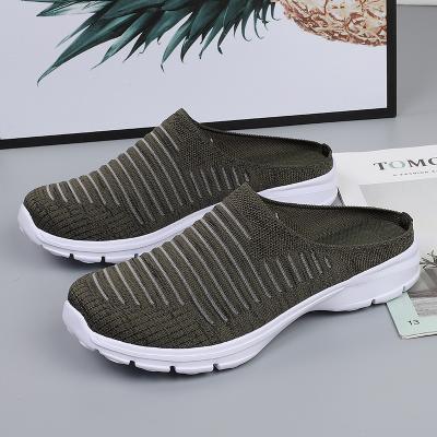 China Fashion Trend Summer Slipper High Quality Flat Sports Shoes Mesh Couples Half-Clog Beach Ultra Wide Women's Slipper For Lovers Outdoor Shoes for sale