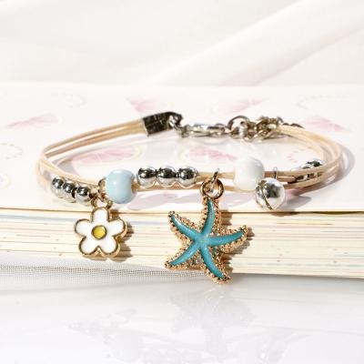 China Creative alloy 1pc bell lobster bracelet clasp wholesale ceramic bead bracelet various pattern bracelets for sale