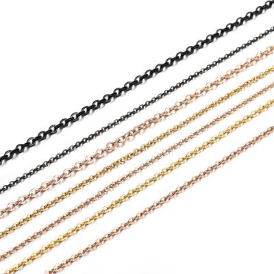 China Diy Chain For Jewelry Making 2-5m/Lot 1.2-3.0mm Stainless Steel Gold Link Chain Loose Necklace Chains For DIY Jewelry Making Supplies Handmade Accessories for sale