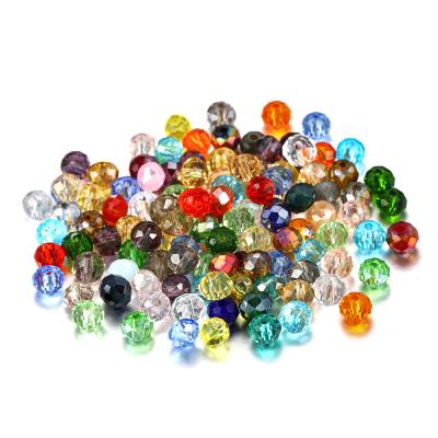 China Crystal Bead For Bracelet 70-300pcs Translucent Spacer Bead 3/4/6/8mm Czech Crystal Glass Bead Faceted Colorful For DIY Bracelet Jewelry Dropshipping for sale