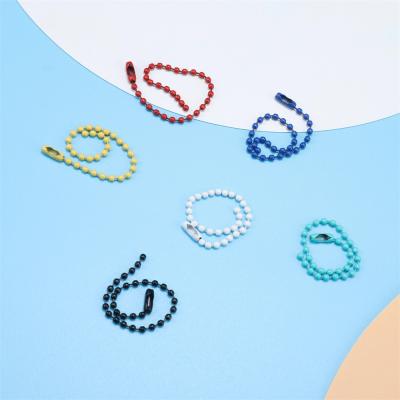 China Diy Chain For Jewelry Making 20pcs Ball Bead Chains Fits Key Chain 2.4mm Dolls Mark Hand Connector Links DIY Chain Jewelry Making Supplies Findings for sale