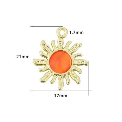 China DIY Jewelry 10pcs 18x21mm Accessory Rhinestone Sun Charms Small Charms Necklace Bracelet Dangle Earring For DIY Jewelry Making Accessories Finding for sale