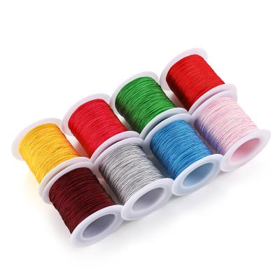 China Velvet Rope 50m/lot 0.8mm Cord Nylon Handmade Braided Necklaces Cord Bracelets Beaded Jewelry Thread DIY Making Finding Supplies Accessories for sale