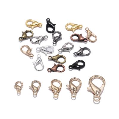 China Lobster Clasp Hook For Bracelet 50pcs/lot Gold Silver Alloy Lobster Clasp Hooks For DIY Jewelry Clasp Findings Necklace Bracelet for sale