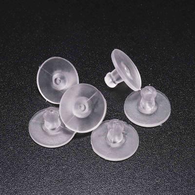 China Earring Stud Findings 100pcs/lot Earring Back Rubber Earring Silicone Round Ear Plug Blocked Back Earrings Mouth Ear Supplies DIY jewelry for sale