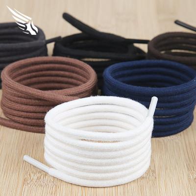 China Fashion Good Quality Round Shoe Laces 4mm Width Round Custom Cotton Laces for sale