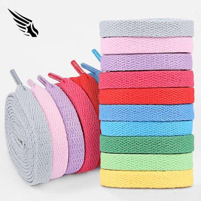 China Hot Seller 1cm Flat Flat Sneaker Shoe Laces Colorful Laces for sale