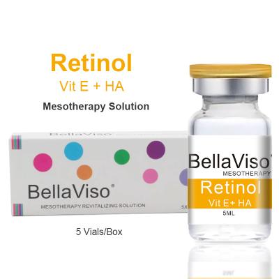 China BellaViso Retinol (Vitamin E + HA) Mesotherapy Solution Skin Booster for Wrinkle Removal Firming Moisturizing MTS Microneedling Injectable Meso Serum 5ml/Vial for sale