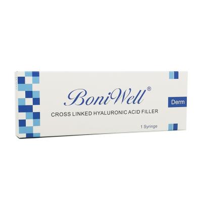 China BoniWell Derm HA Dermal Filler 1ml /2ml/3ml/5ml Crosslinked Injectable Hyaluronic Acid Gel for Anti Wrinkle Lip Fuller en venta