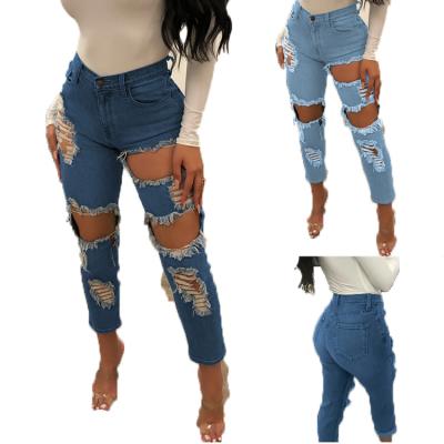 China Plus Size Womens Jeans Skinny Jeans Plus Size Jeans Womens Pants And Trousers With Hollow Out for sale